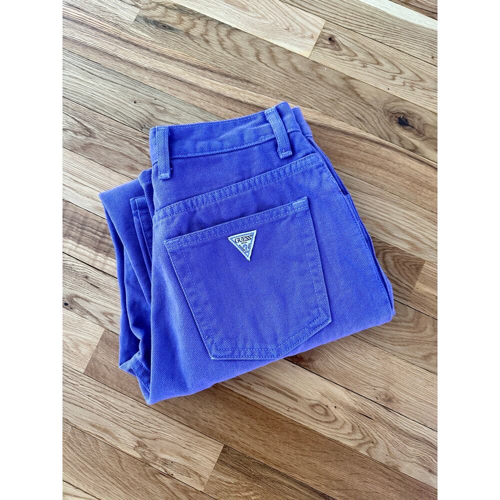 Guess Vintage 90s Purple Tapered Leg Jeans Size 4/26
